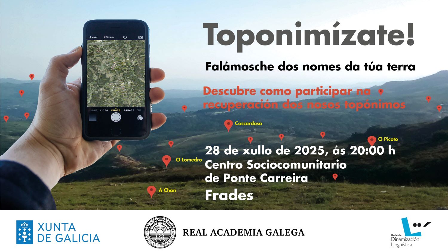 Frades acolle este luns unha charla de ‘Toponimízate’ á procura de colaboradores