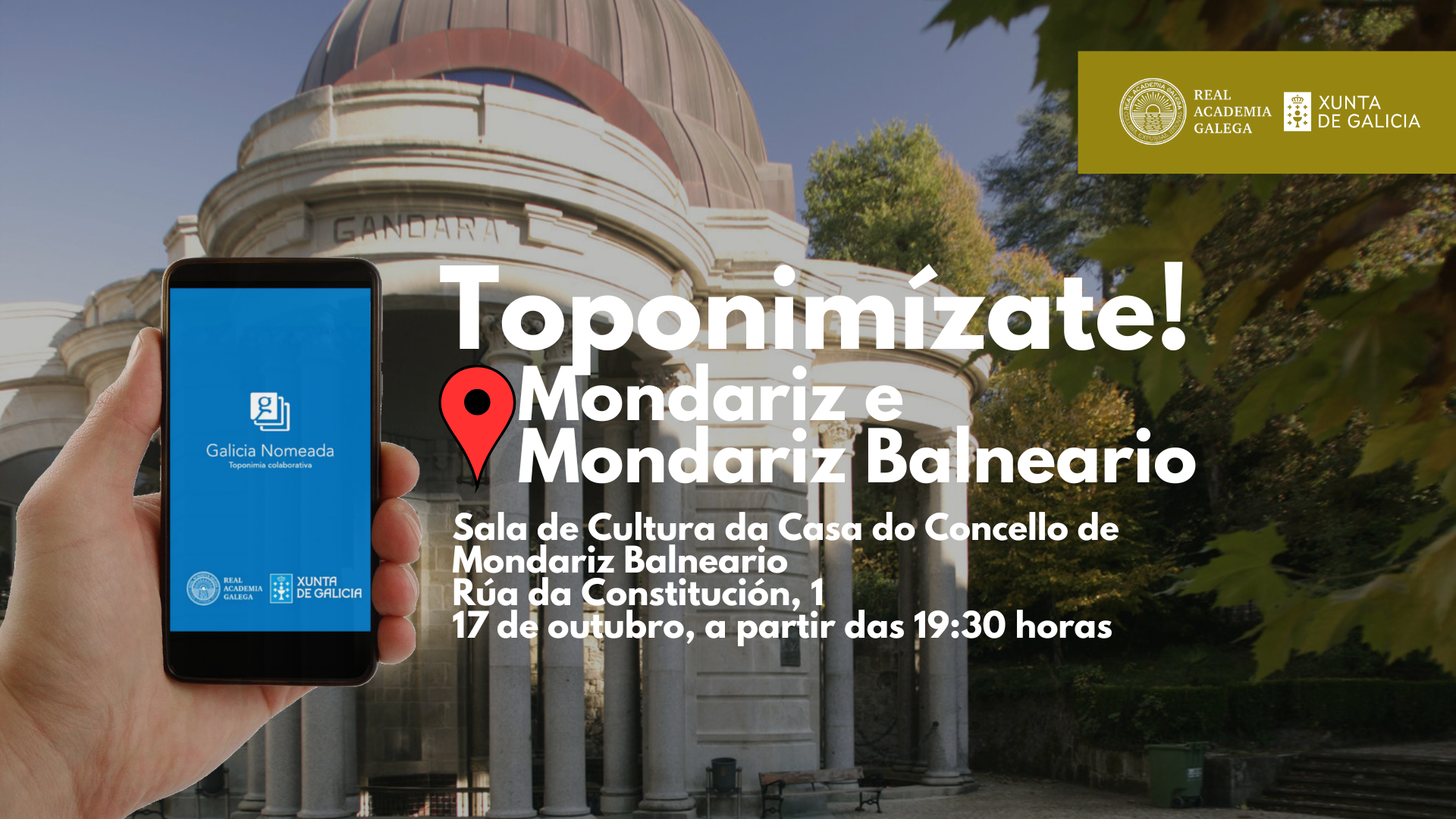 Nova charla de Toponimízate para a veciñanza de Mondariz e Mondariz Balneario
