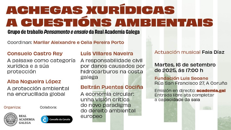 Xornada sobre achegas xurídicas a cuestións ambientais 