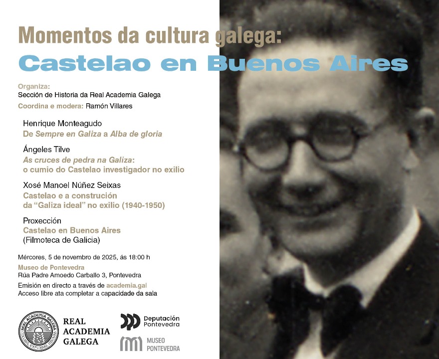 O ciclo ‘Momentos da cultura galega’ comeza cos anos de Castelao en Buenos Aires