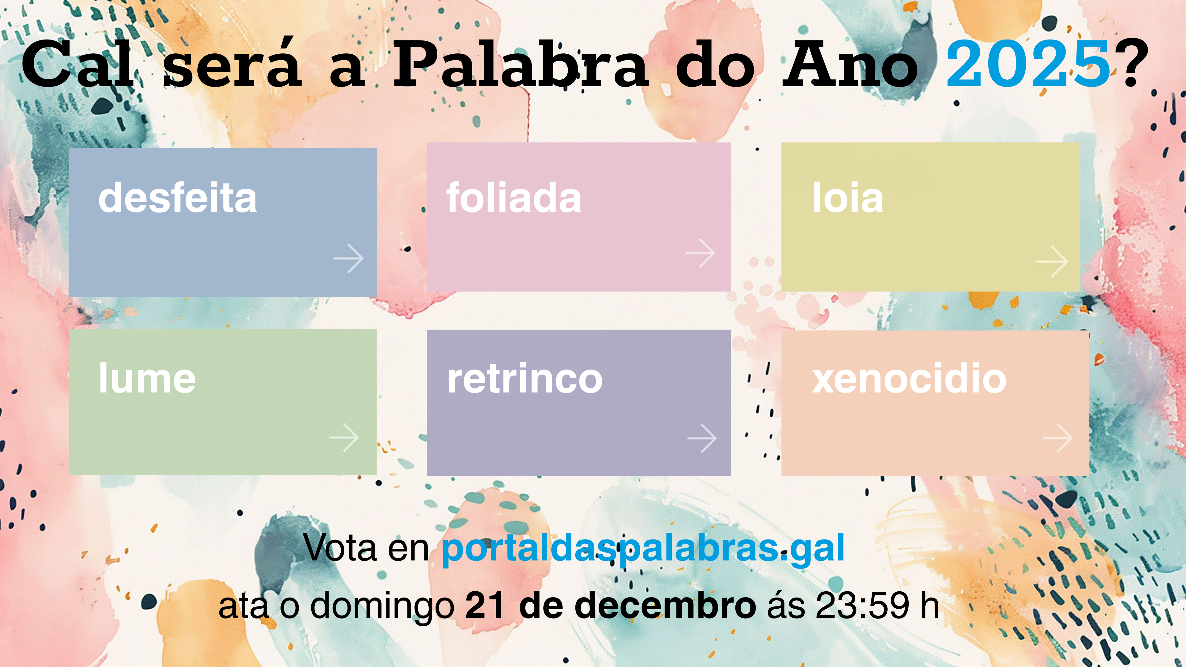 Abre a fase de votación para elixir a Palabra do Ano 2025