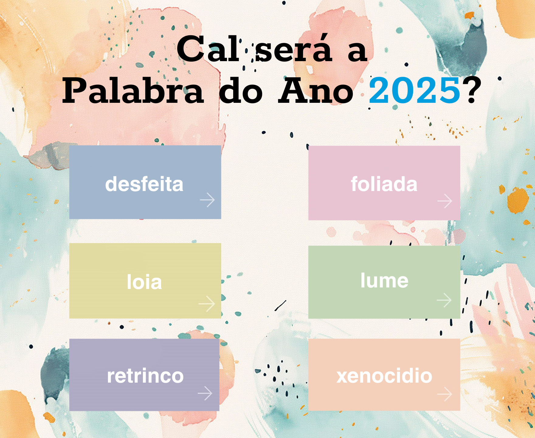 Abre a fase de votación para elixir a Palabra do Ano 2025
