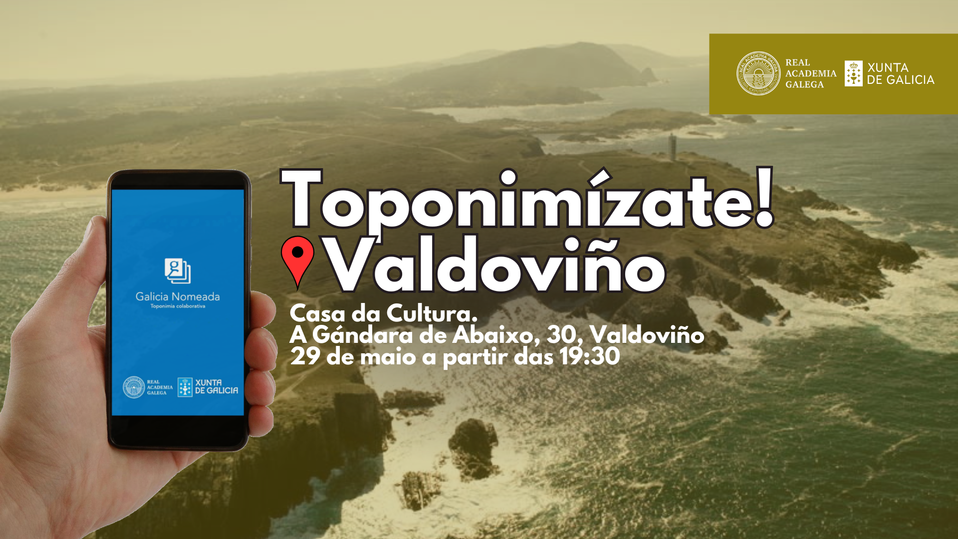 Toponimízate busca este venres en Valdoviño colaboradores na recolla de nomes da terra