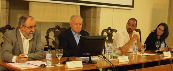 Arturo Casas, Xesús Alonso Montero, Henrique Monteagudo e Teresa López