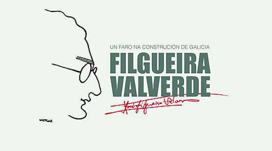 Cartel da exposición dedicada a Filgueira Valverde no Museo de Pontevedra.