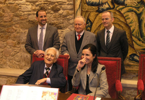 Henrique Monteagudo, Alonso Montero, Xesús Vázquez, Giuseppe Tavani e Pilar Rojo