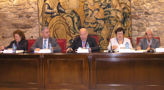 Marica Campo, Valentín García Gómez, Xosé Ramón Barreiro Fernández, Pilar García Negro e Luís Cochón