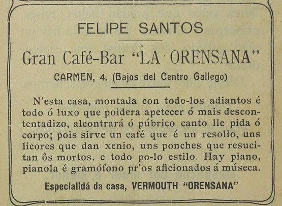 Anuncio do café La Orensana