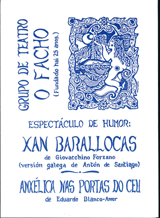 Cartaz publicitario da representación de Xan Barallocas